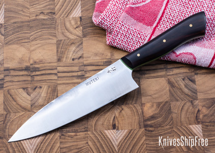 Muteki: 6.31" Funayuki - Ironwood - Acid Green G-10 Liners - Hitachi White #1 Steel - #6363